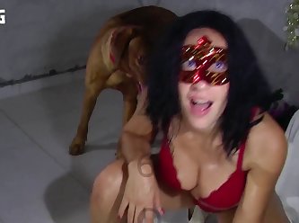 Woman Teaches Dog To Fuck